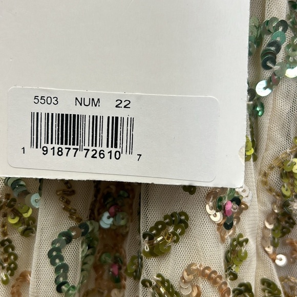 Mac Duggal 5503 NWT LONG SLEEVE FLORAL EMBELLISHED GOWN - Picture 9 of 11